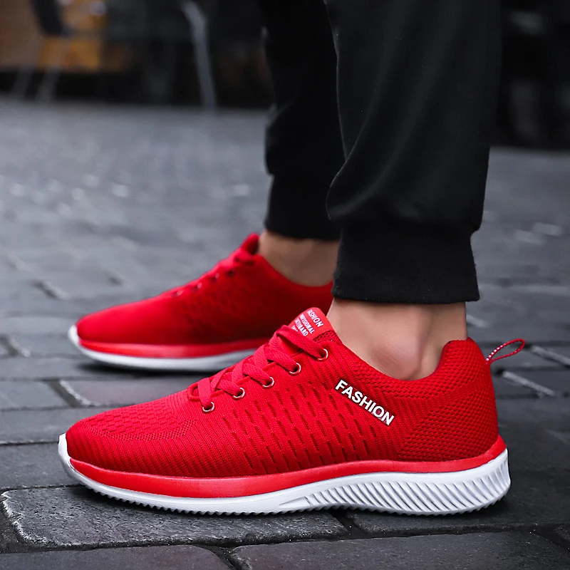 Плюс Размеры женская повседневная обувь Дышащие Модные уличные кроссовки