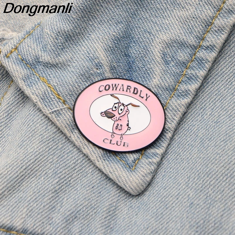 

DMLSKY, мягкая эмалированная брошь с изображением героев мультфильмов, для одежды, сумок, трусливых клубов, милые Мужские булавки на лацкан, Де...