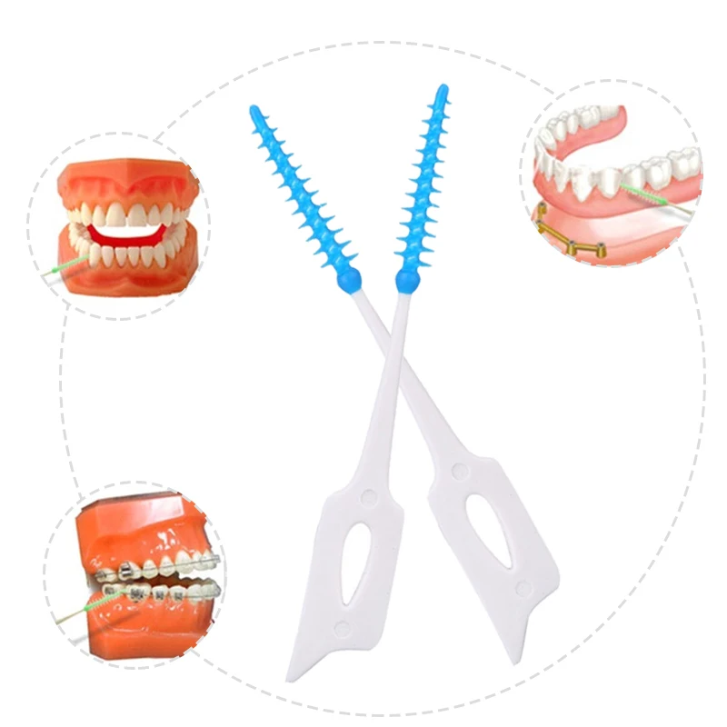 

40Pcs/Lot 0.7mm Interdental Brush Denta Floss Interdental Cleaners Orthodontic Dental Toothbrush Toothpick Oral Care Tool