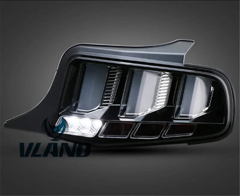 VLAND фабрика для автомобиля задний фонарь для Mustang светодиодный фонарь светильник 2010 2011 2012 Mustang хвост светильник с движущимися сигнал США Версия