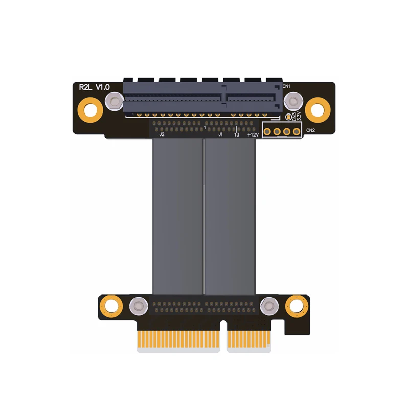 

PCIe 3.0 x4 Male to x4 Female Extension Cable 32G/bps PCI-E 4x Graphics SSD RAID Extender Conversion Cable Elbow Left Angled