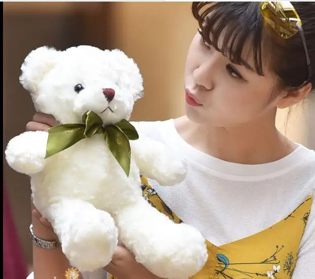 Милая плюшевая игрушка мишка милый белый Мишка кукла с бантом Подарочная около 45