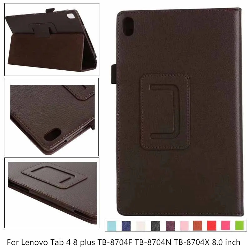 Чехол с текстурой личи кожаный чехол для планшета Lenovo Tab 4 8 плюс TB 8704 8704F 8704N 8704X