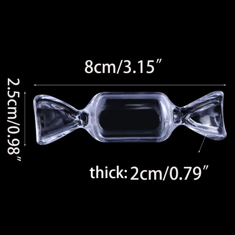 Креативные прозрачные коробки в форме конфет мини пластиковый держатель для