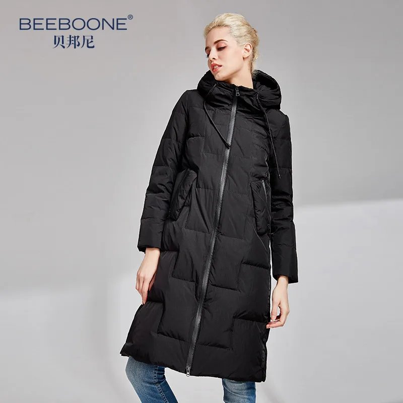 BEEBOONE Счетчики Аутентичные длинный секционный модный пуховик для женщин, чтобы согреться