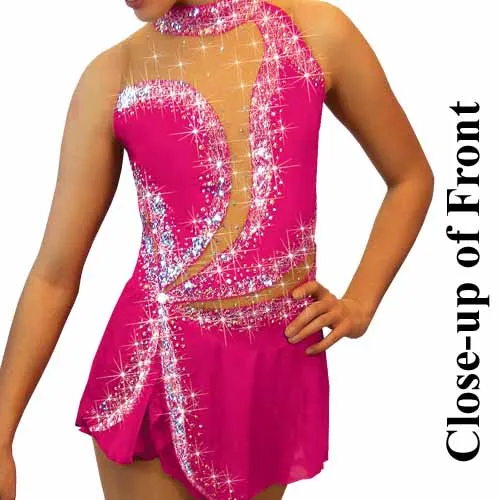 Платье для фигурного катания RG для художественной гимнастики, трико Acro Baton Twirling TapSD406 - Цвет: Синий