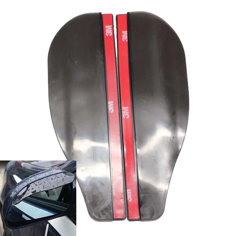 Universal Flexible PVC Car Accessories Rearview Mirror Rain Shade Rainproof Blades Back Eyebrow Cover 2Pcs | Автомобили и