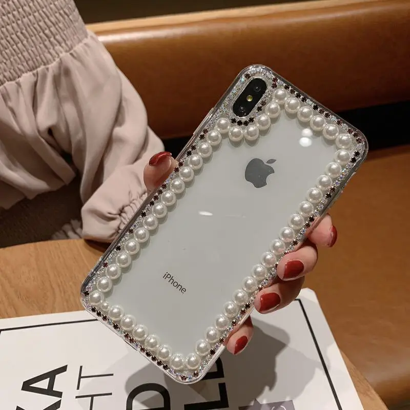 Блестящий перламутровый Прозрачный чехол для телефона s для iPhone 11 Pro Max XR XS MAX X 8 7 6 6S Plus чехол для iPhone 11 Pro XR XS MAX X Plus