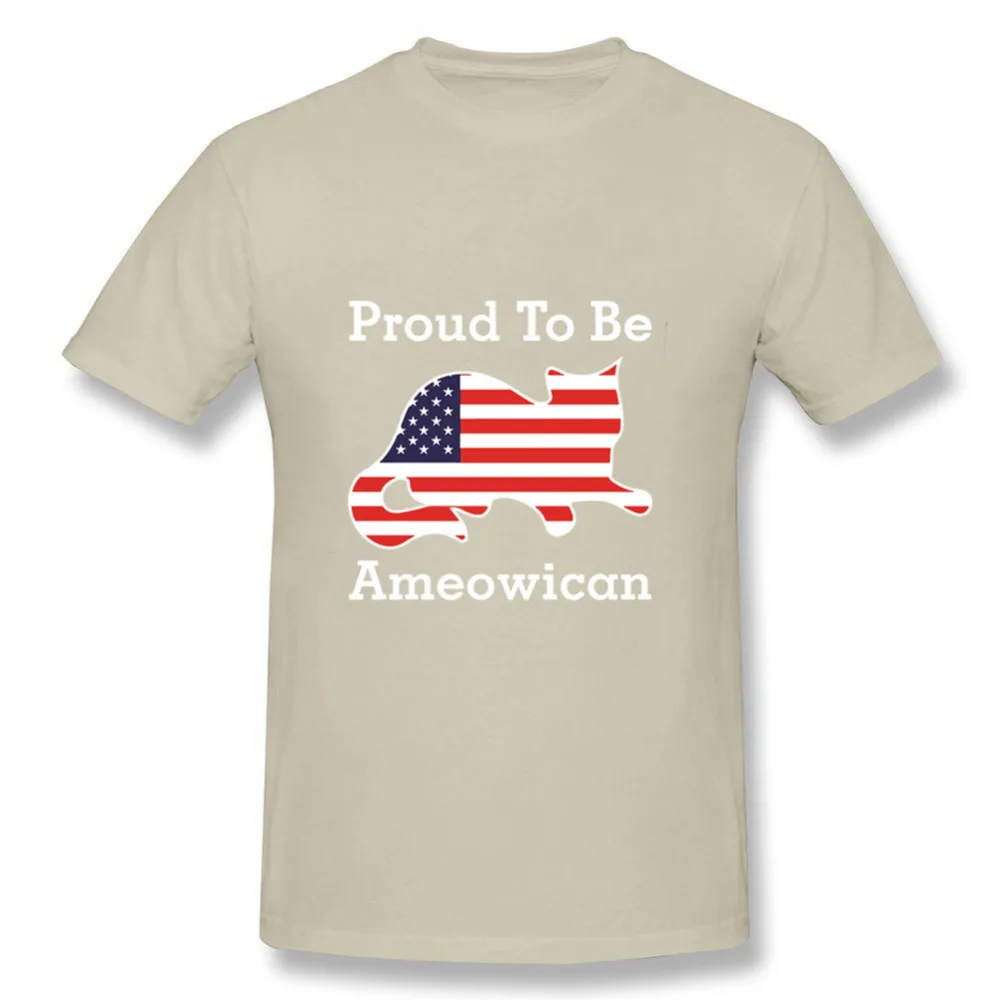 2018 брендовая одежда футболка для мужчин с гордостью быть Ameowican забавная