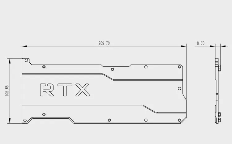 Barrowch общая версия серии RTX 2080 Ti полный охват графика алюминиевый сплав FB-NVTT-01