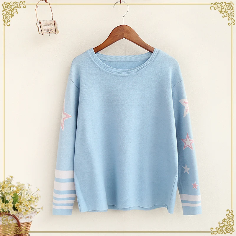 Бесплатная Доставка Японский Лесного Стиль Осень Полный Дна Девушка Свитер