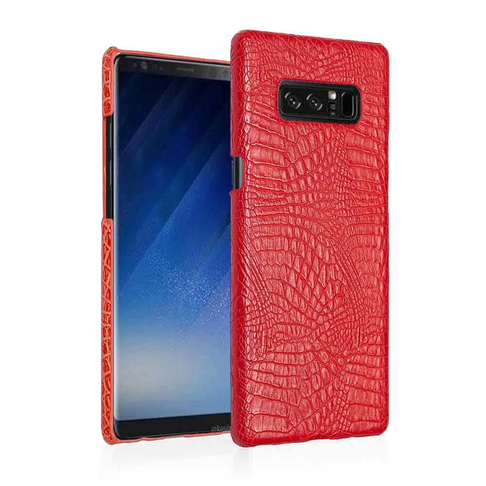 Кожаный чехол для Samsung Примечание 8 жесткий защитный В виде ракушки задняя крышка