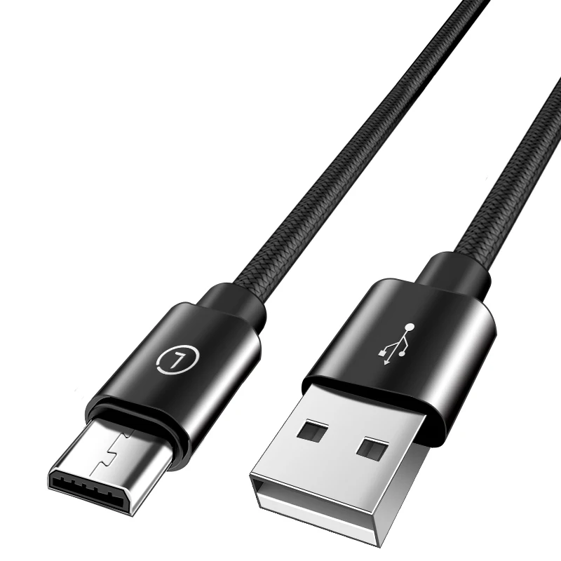 Black LINGCHEN Micro Usb кабель для Xiaomi Redmi Note 5 2.1A Быстрый зарядный кабель нейлон Usb микро мобильный телефон Android кабели huawei - Цвет: Black