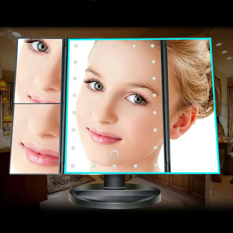 Складной сенсорный Экран для туалетного столика светильник светодиодный