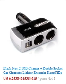Двойной USB Порты и разъёмы 3.1A светодиодный синий гнездо для автомобильного прикуривателя компонентов концентратор адаптер питания 12 V-24 V для IPad смартфон DVR gps