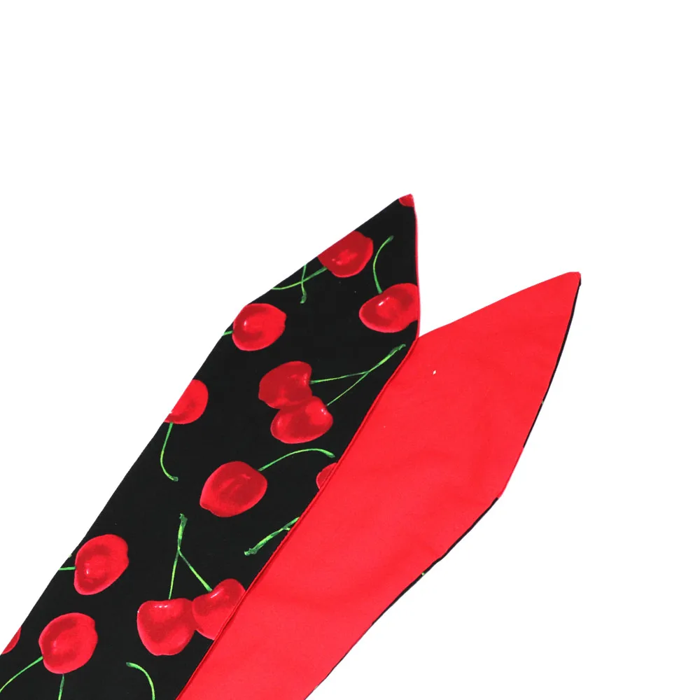 Женская винтажная повязка на голову в стиле 50-х годов черно-красная бандана с