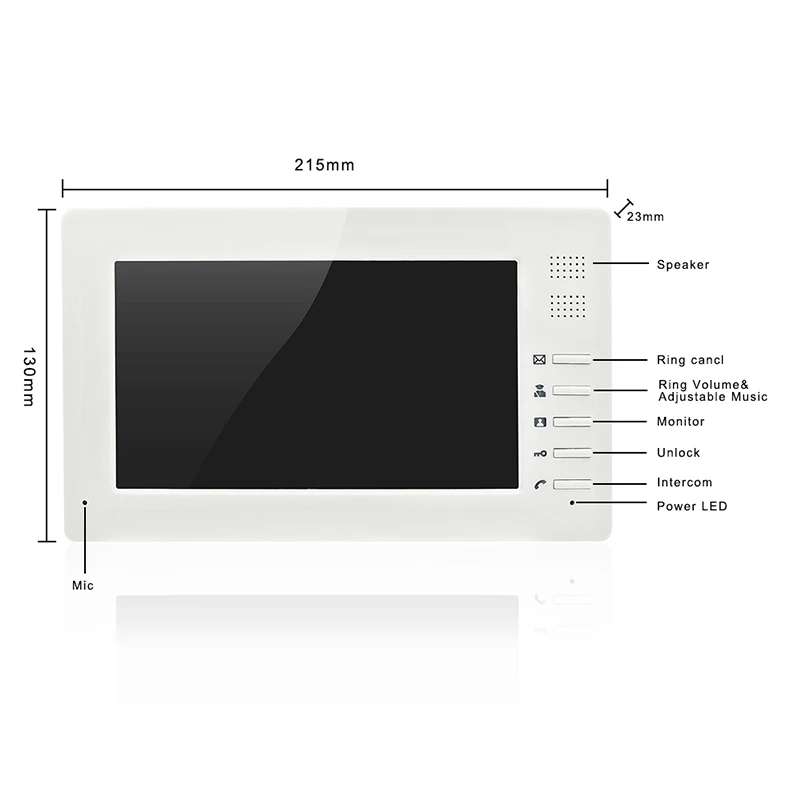 Проводной видеодомофон система видео дверной звонок с 7 дюймов внутренний блок и