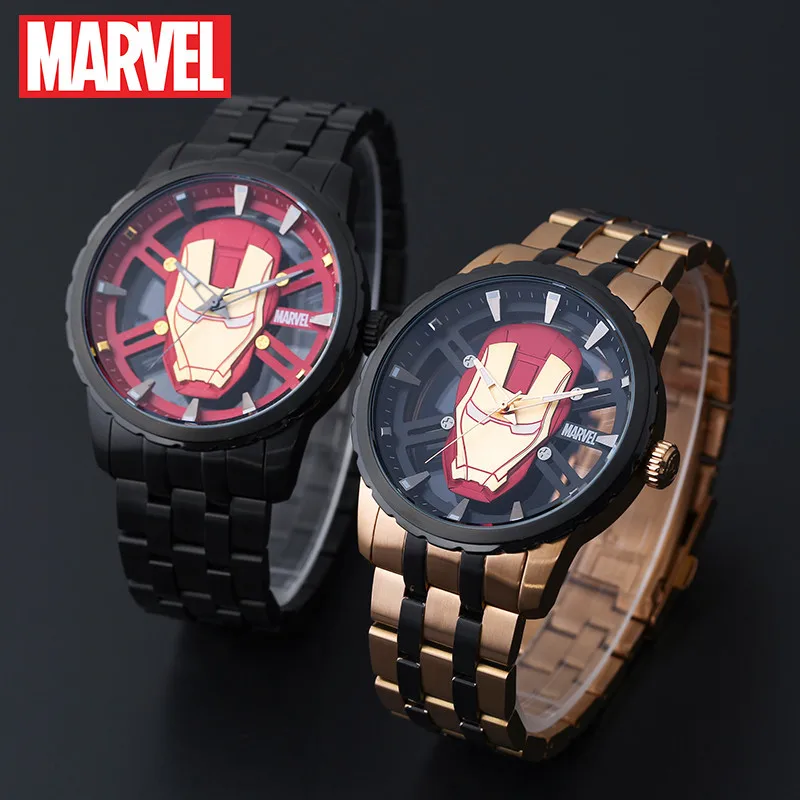 Мужские часы MARVEL disney, роскошные, с открытой спиной, Железный человек, шлем, мужские часы, модные спортивные механические наручные часы, мужские часы