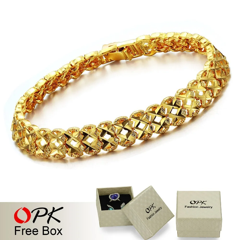Ювелирные изделия от OPK золотого цвета браслет для отдыха мужчин/женщин Лидер