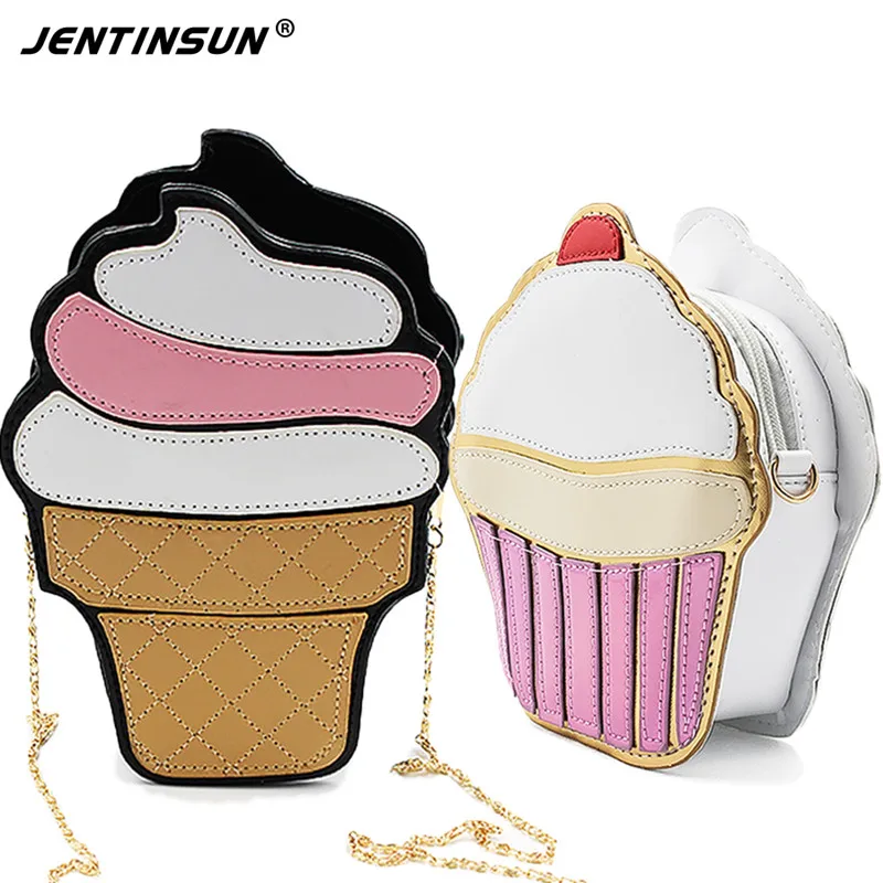 Новинка 2017 года милый мультфильм Для женщин мороженое кекс сумки на плечо из