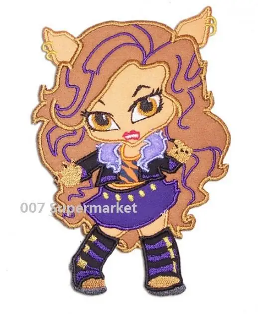 Clawdeen Волк Monster High Куклы Логотип розовым бантом череп ТВ фильм милашка клеевая