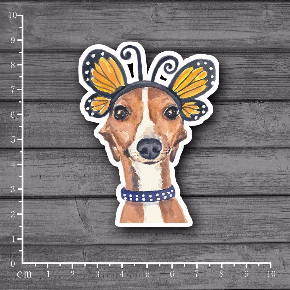 Водонепроницаемая заколка для волос с изображением собаки и бабочки|notebook skin