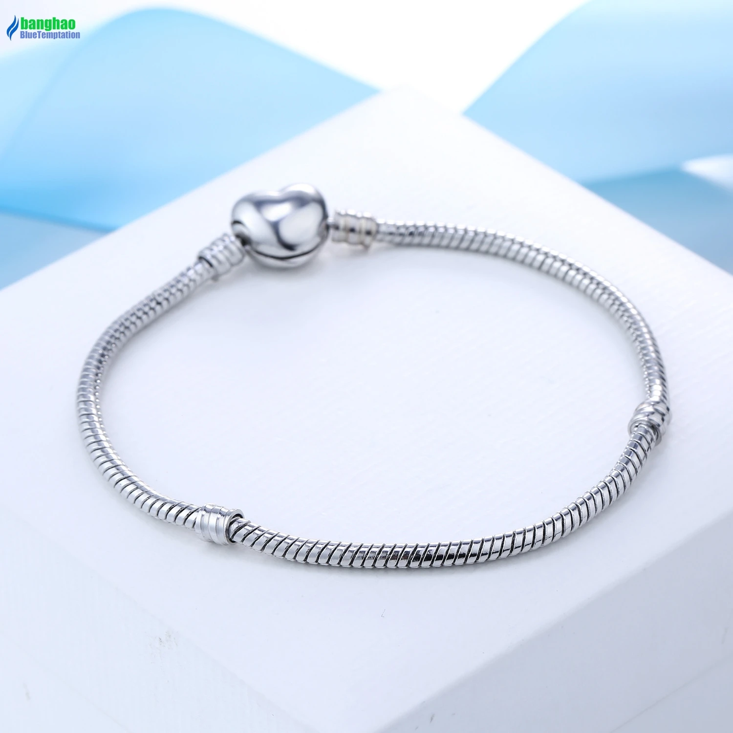 Fashion Charm Bracelet Silver Snake Chain Clip Clasp Bead Fit European Charms DIY Women Jewelry LZ18 | Украшения и аксессуары