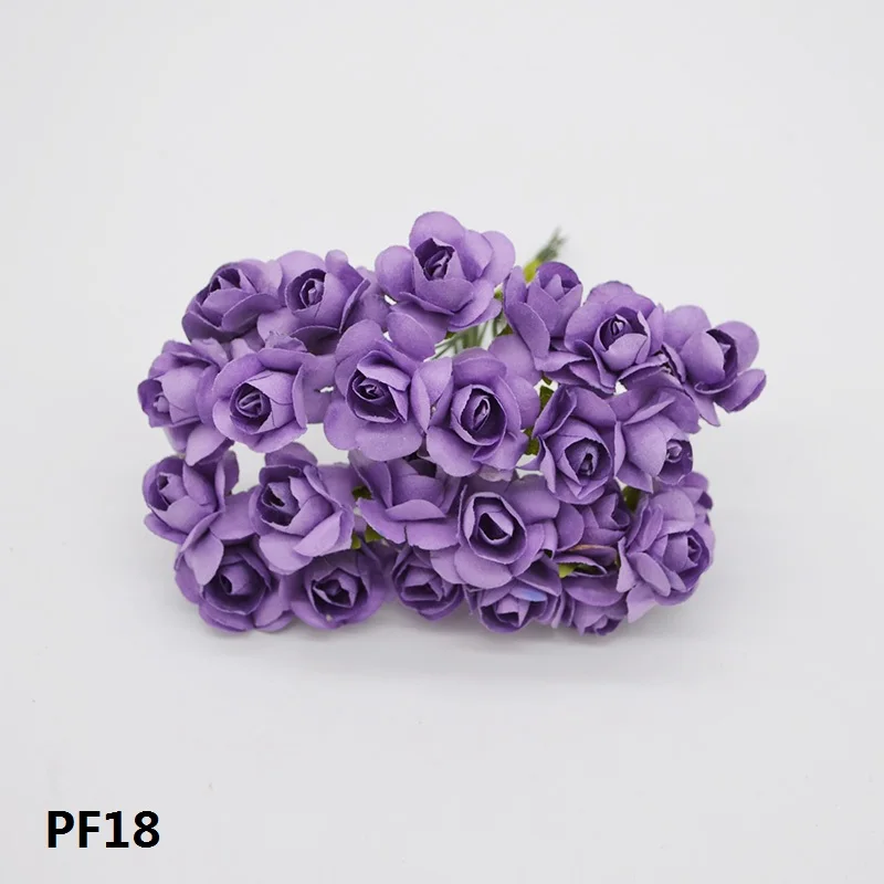PF18 36 шт./лот ручной работы розы Букет Искусственные бумажные цветы для свадебного украшения автомобиля Подарочная коробка DIY венок Ремесло 7z - Цвет: PF18