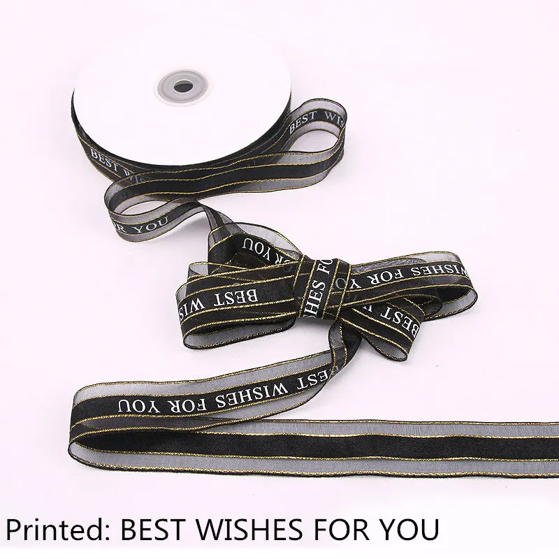 tulle ribbon 9 5 м/рулон 25 мм только для вас печатная полиэфирная лента для свадебного украшения дома DIY ручной работы галстук-бабочка крафт подарки упаковочные ленты - Цвет: tulle ribbon 9