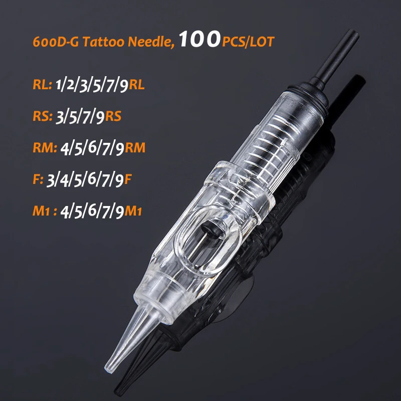 Иглы для татуировок RL/RS/RM/F/M1 Easy Click 600D G Одноразовые стерилизованные картриджи