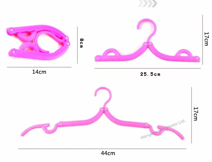 [Бесплатная доставка] Пластиковая Складная вешалка для путешествий 5 цветов