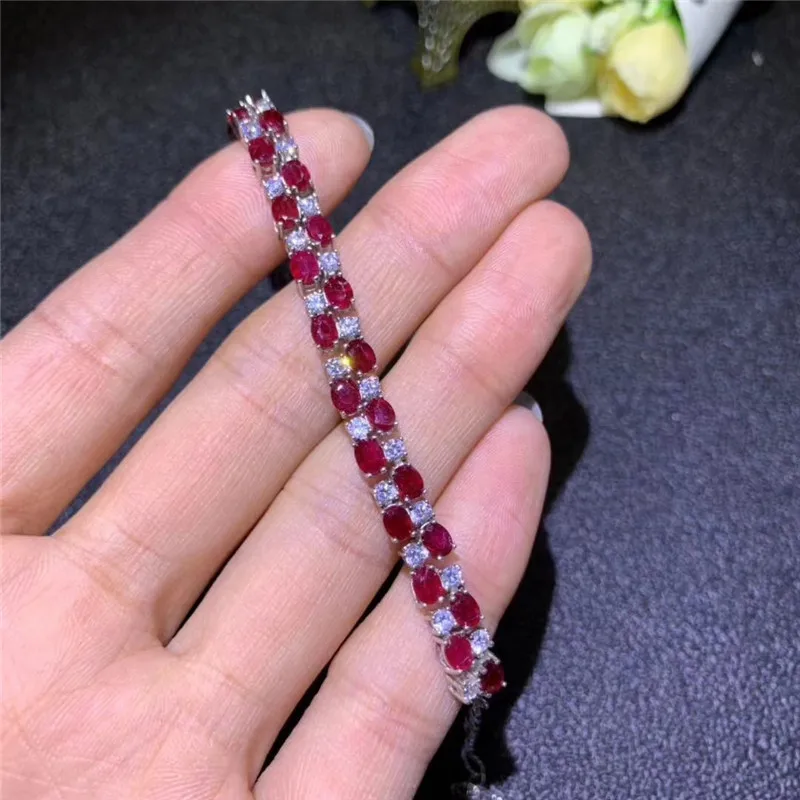 Женские браслеты-цепочки с натуральным драгоценным камнем 3 х4 мм х 30 шт. |