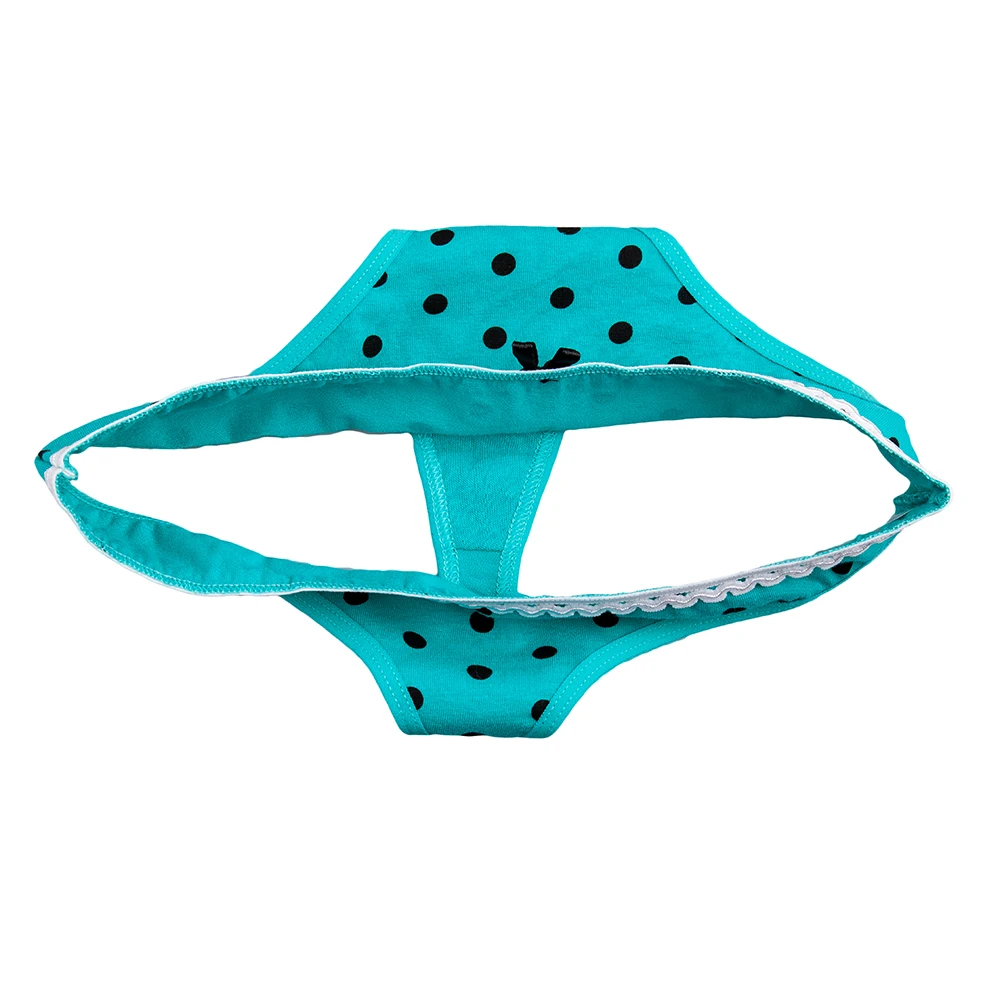 

YOUREGINA Women Sexy thongs and G-string Cotton Underwear Dot Print Woman Tangas Cute G Dtring Femme Knickers 6pcs/lot