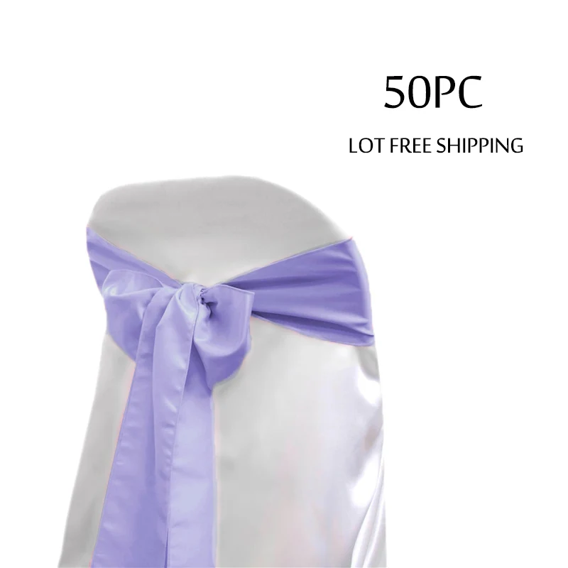 50 шт./лот атласные галстуки на стулья для свадебных торжеств банты отелей