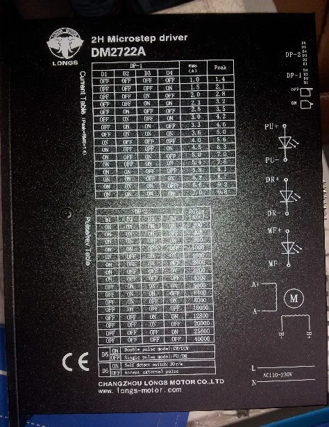 3 оси Nema 42 Шаговый двигатель 3256 oz. in& DRIVER DM2722A 220 V 7.0A 300 микро-принтер Металл для ЧПУ мельница longs мотор
