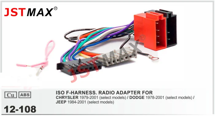 Jstmax ISO кабель автомобилей радио стерео адаптер для CHRYSLER / DODGE джип жильный F-Harness