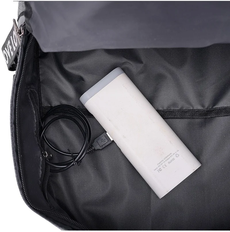 Повседневный Женский Мужской рюкзак с USB зарядкой, водонепроницаемая школьная сумка для подростков, рюкзак для ноутбука для девочек, рюкзак для путешествий, Музыкальный Рюкзак Mochila