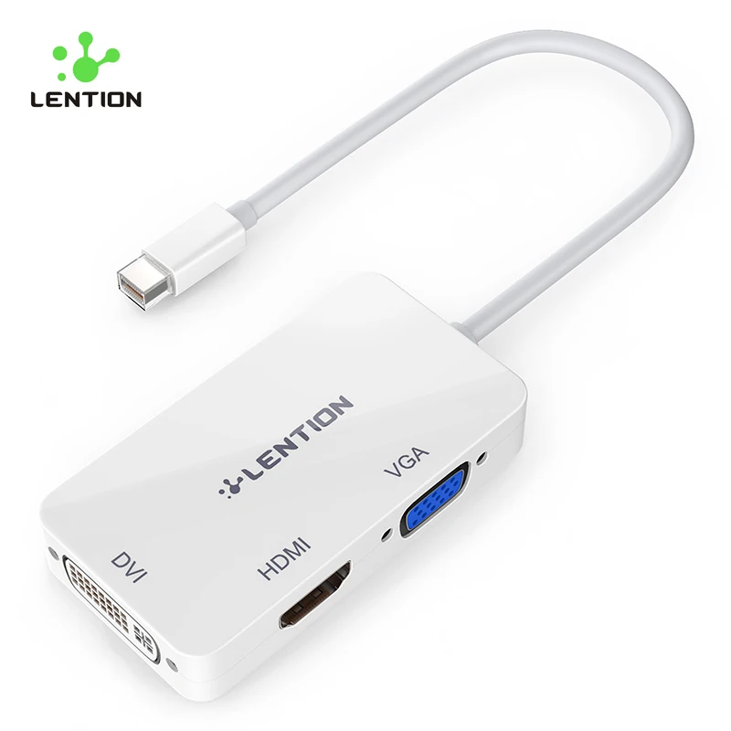 Мини Дисплей Порты и разъёмы к VGA HDMI DVI адаптер 3 в 1 кабель Thunderbolt конвертер для MacBook