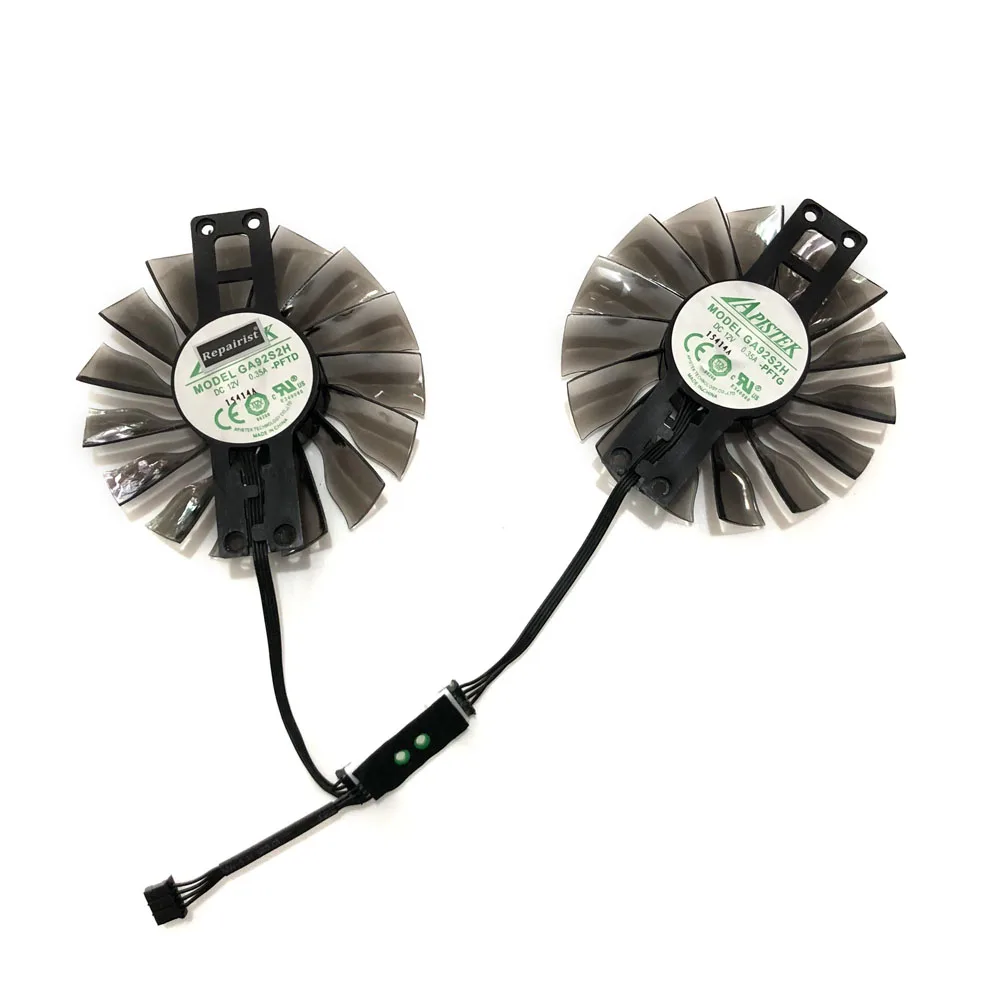 Кулер GPU для Maxsun GTX960/970 JetStream 2 шт./компл. FD9015U12S/GA92S2H GTX970 GTX960 вентилятор 90 мм замены