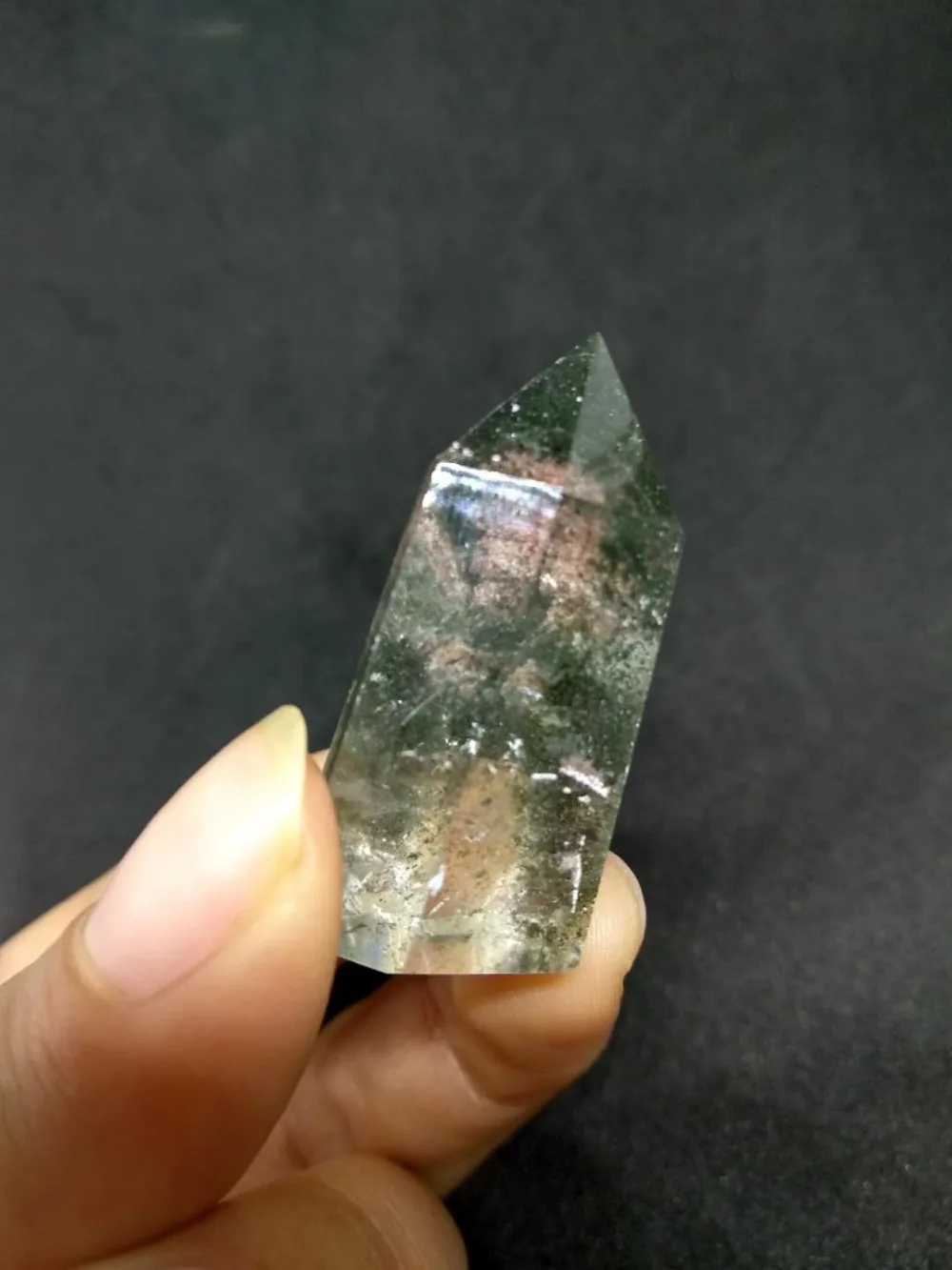 Редкий! 2 шт. натуральный зеленый фантомный Кристалл призрак кварцевый хорит