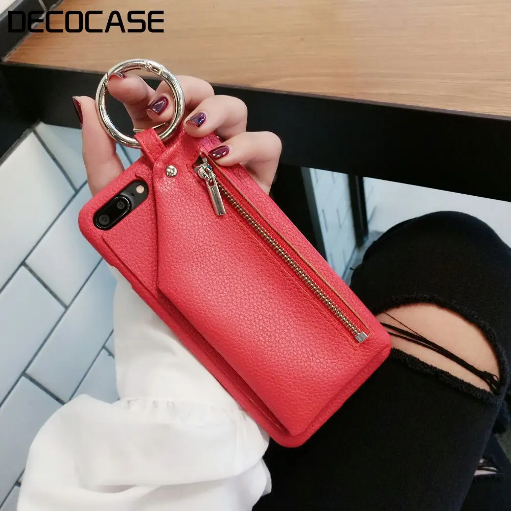 DECOCASE роскошный женский розовый бумажник из искусственной кожи чехол для