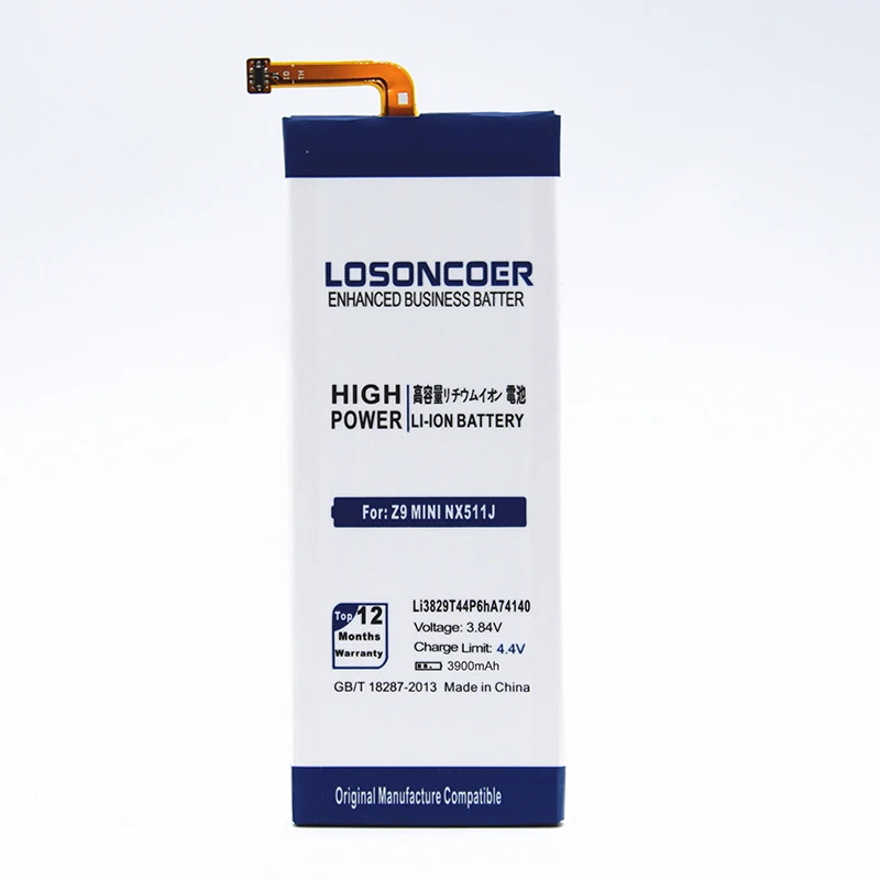 LOSONCOER 3900 мАч Li3829T44P6hA74140 батарея для zte Nubia Z7 Z9 NX508J NX510J NX511J Z9 Max Plus Z9 мини батарея