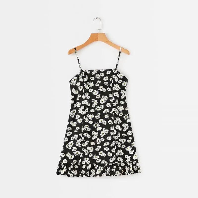 Женское винтажное мини платье в стиле бохо повседневное белое с цветочным