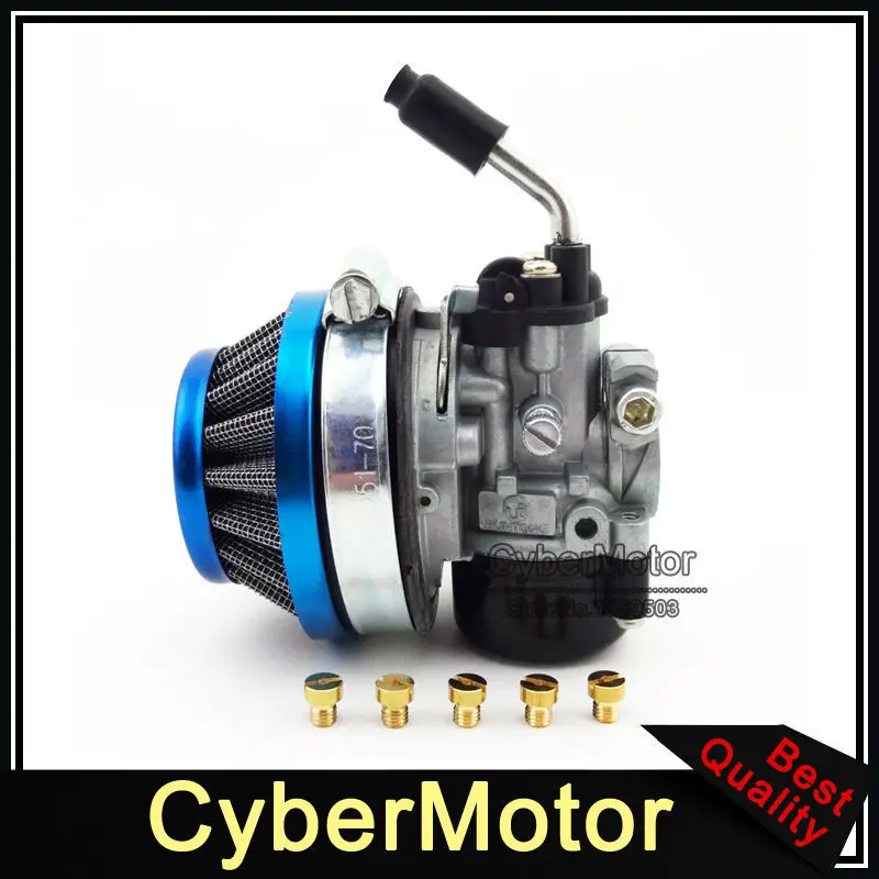 Велосипед с двигателем на Газу гоночный карбюратор синий 58 мм воздушный фильтр