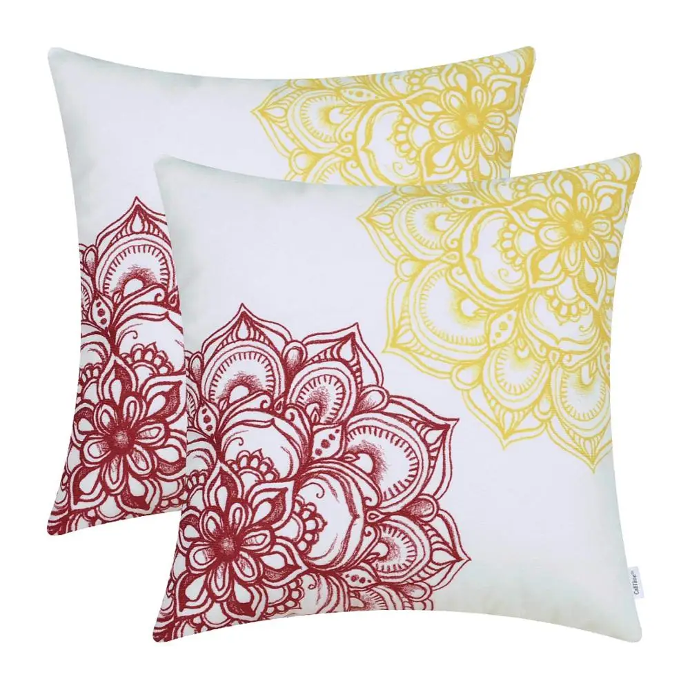 CaliTime упаковка из 2 уютных флисовых наволочек чехлы для дивана кровати Винтаж