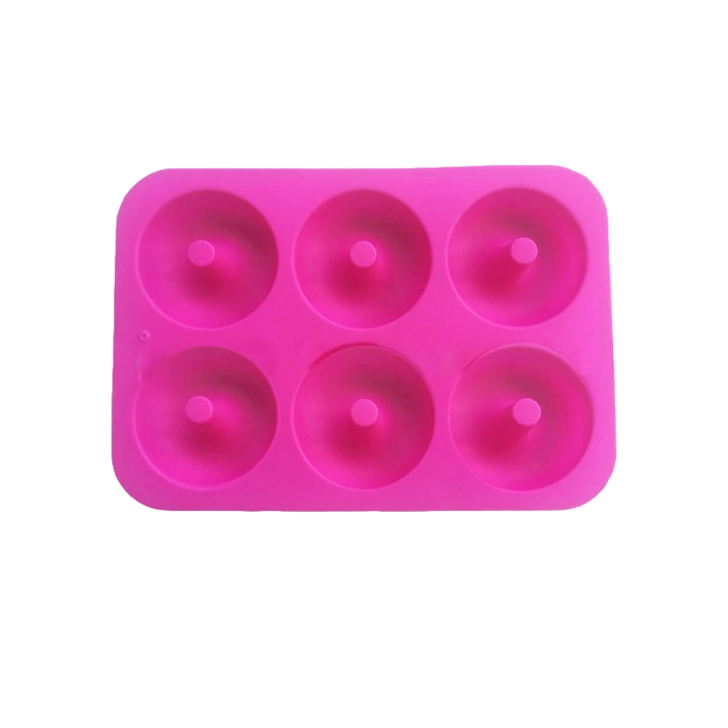 Elenxs Doughnut Mold 6-Grids Donut Baking Pan Mould Non-Sticky Cake Cookie Silicon Kitchen Tools Hot |