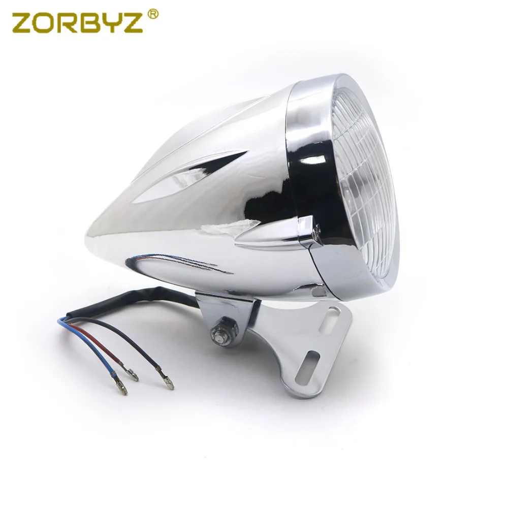 ZORBYZ ретро мотоцикл хром ABS Bullet H4 Фары для Yamaha Suzuki Kawasaki Honda Custom| |