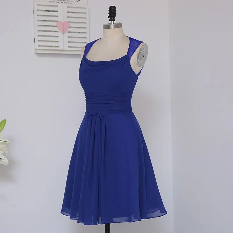 Royal Blue Дешевые платье подружки невесты для маленьких девочек 50 трапециевидной