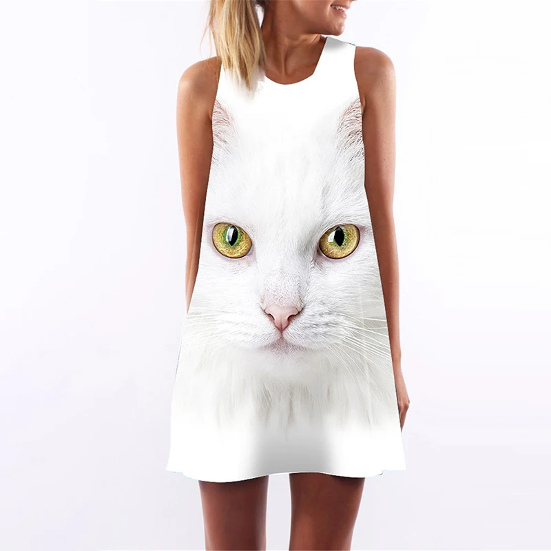 2019 пикантные Тигр платье для девочек Vestidos De Fiesta Женская Туника без рукавов