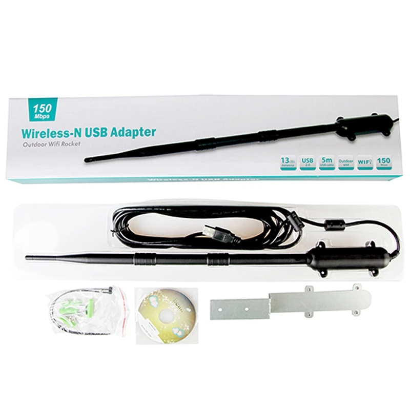 Высокая мощность 1000 м открытый Wifi Usb адаптер антенна 802.11B/G/N усилитель сигнала 2 0